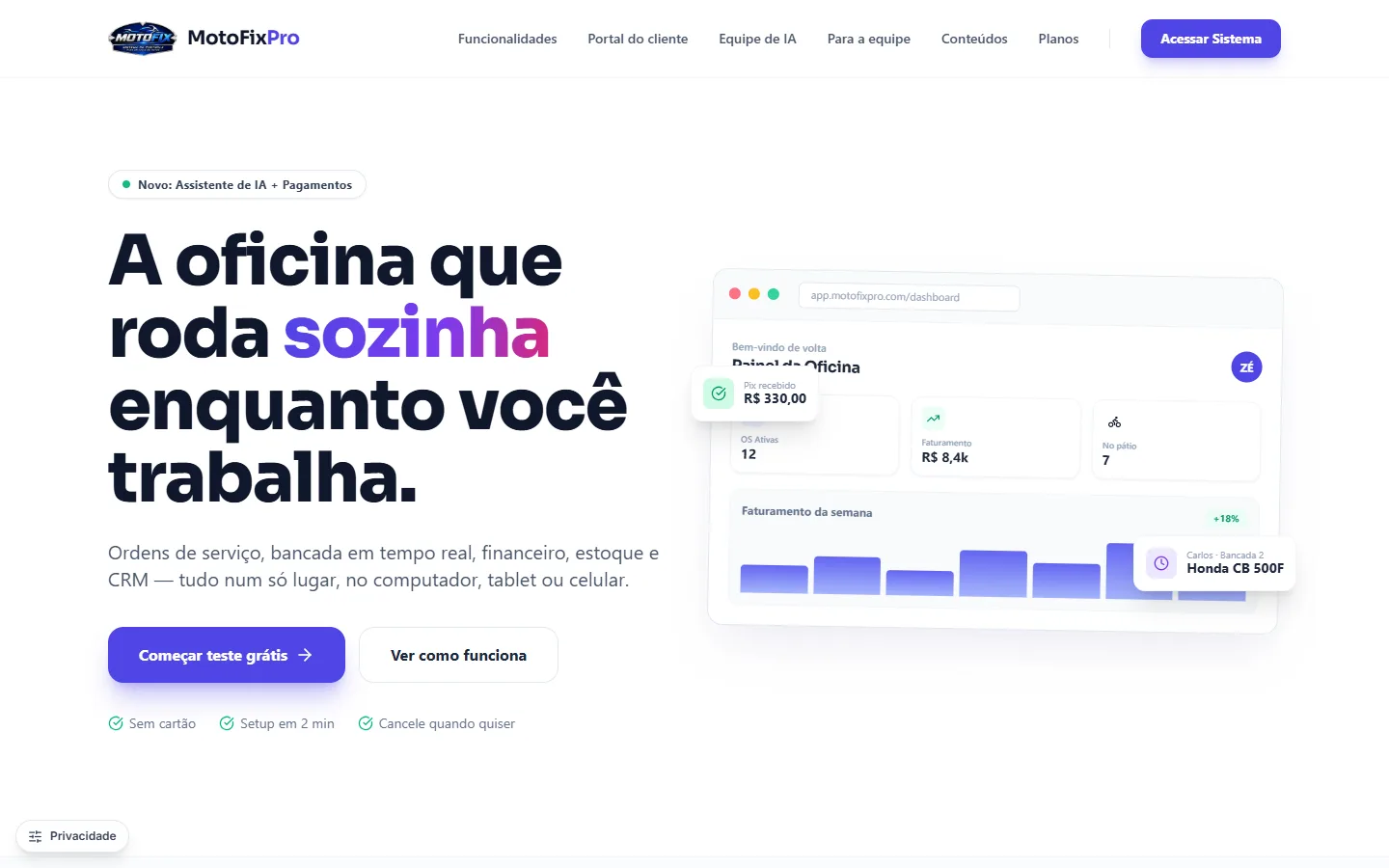 Captura do site oficial do MotoFix Pro